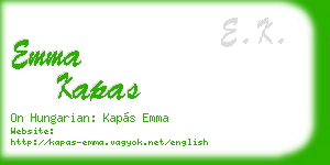 emma kapas business card