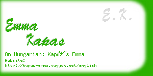 emma kapas business card